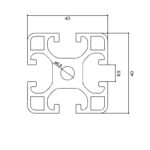Aluminijumski profil CLAK 40×40 Sečenje