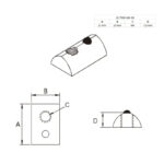 T matica /prohromska/ sa kugl.oprugom  LE-EDEL-TXM-M6-30