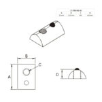T matica /prohromska/ sa kugl.oprugom  LE-EDEL-TXM-M6-40