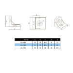 Ugaona spojnica(univerzalna)-SET / XLE-JJ-45A