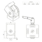 Zglob sa kočnicom za aluminijumski profil 40×40-SET / XLE-RJ-40-L