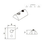 T matica sa oprugom (prohromska) / LE-EDEL-TXM-M8-40 (pakovanje od 10 komada)