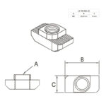 T matica  / LE-TM-M8-45 /pakovanje od 40 komada/