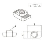 T matica / LE-TM-M8-45 /pakovanje od 40 komada/