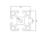 Aluminijumski profil CLAK   / CRNA /    40x40x3000mm