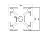 Aluminijumski profil CLAK   /CRNA/  30x30x3000mm